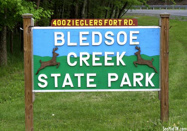 Bledsoe Creek State Park sign