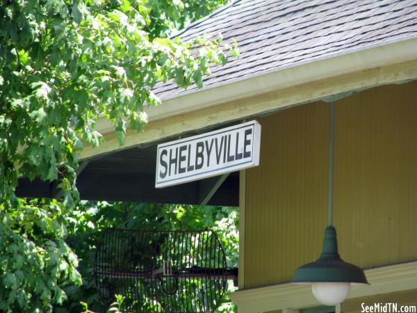 Shelbyville Depot sign