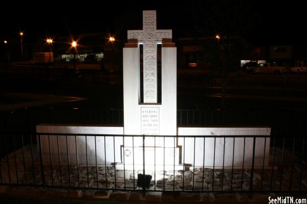 Cannon County War Memorial (at night)