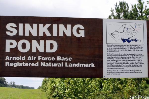 Sinking Pond sign