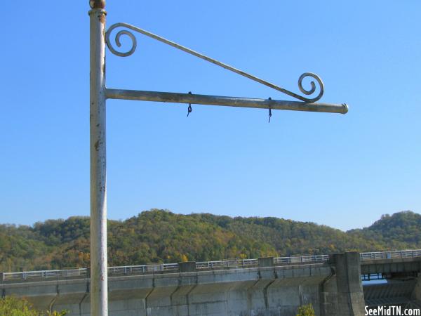 Old unused signpost at Center Hill Dam