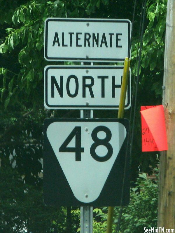 Alternate North 48 Highway sign