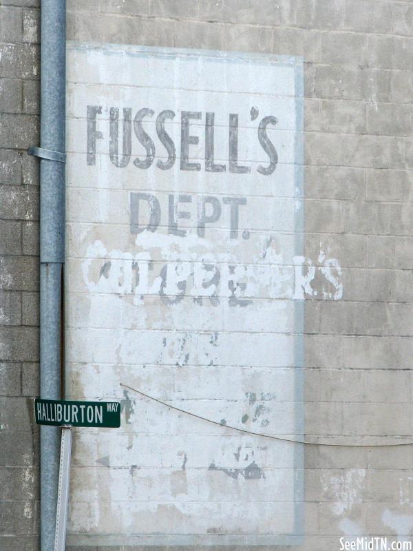 Fussell's Dept Store fading sign