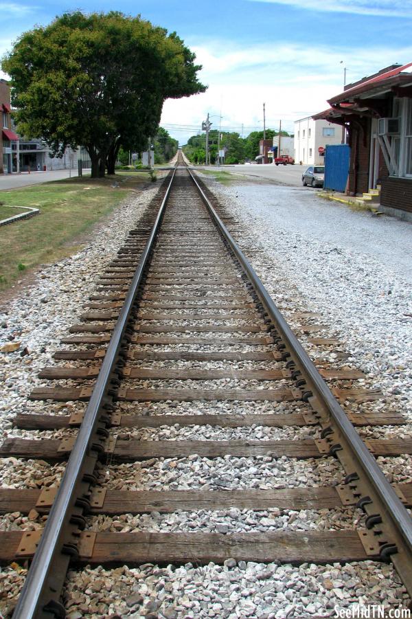 Train Tracks looking West from Dickson Depot