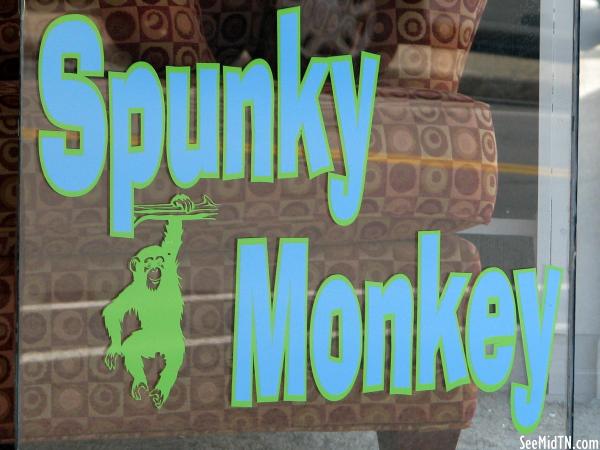 Spunky Monkey Window Sign