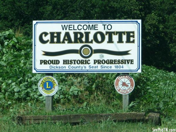 Welcome to Charlotte sign