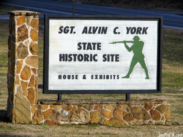 Entrance to Alvin C York Historic Site