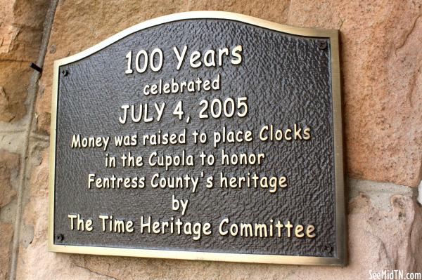 County Courthouse 100 year plaque