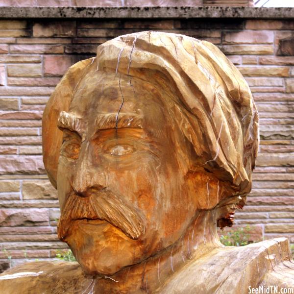 Mark Twain Chainsaw Carving - Jamestown