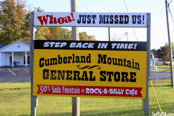 Cumberland Mountain General Store sign