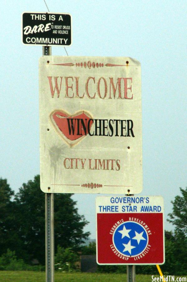 Winchester City Limits sign