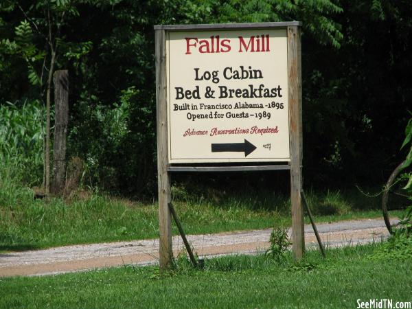Falls Mill entrance sign
