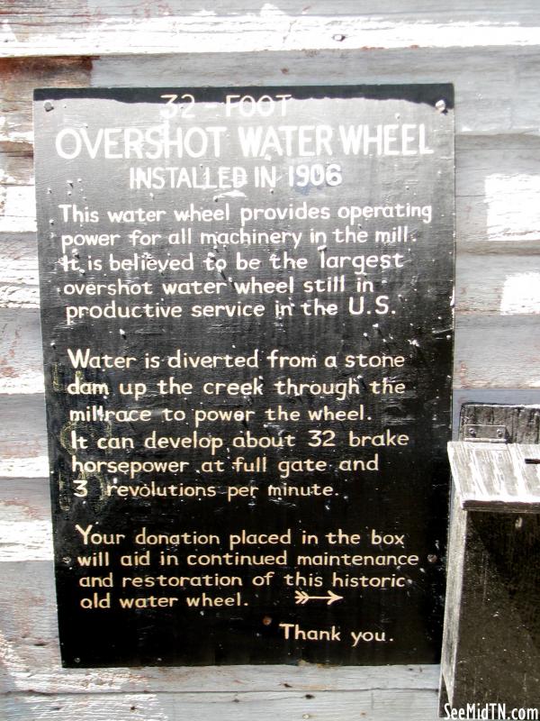 Falls Mill waterwheel description