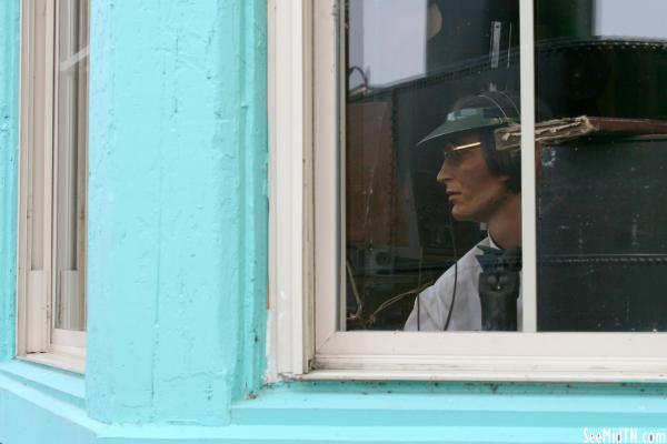 Cowan Railroad Museum - Telegraph Operator through the window