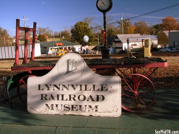 Linnville Railroad Museum sign