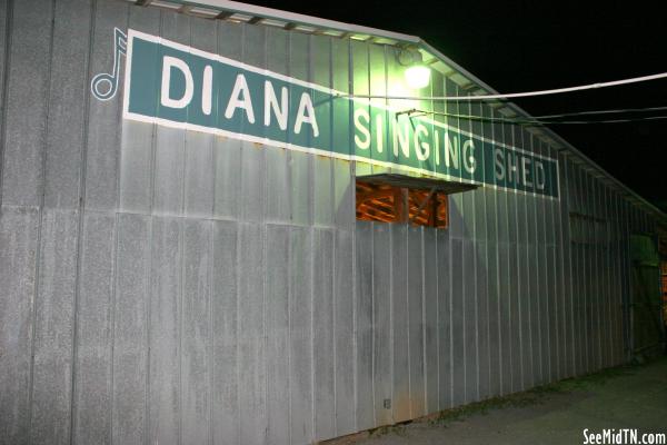 Diana Singing Shed at Night