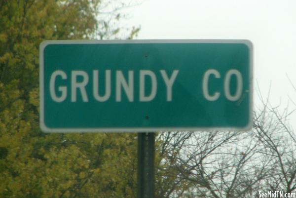 Grundy County highway sign