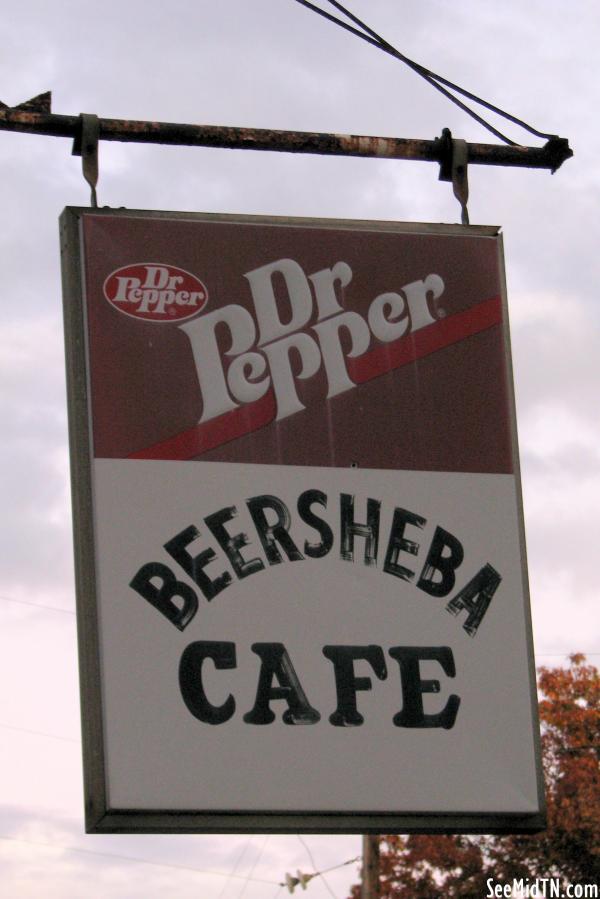 Beesrheba Cafe and Dr. Pepper Sign