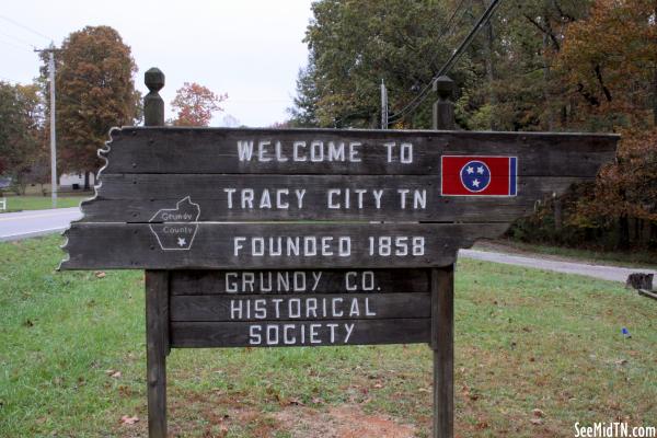 Welcome to Tracy City sign