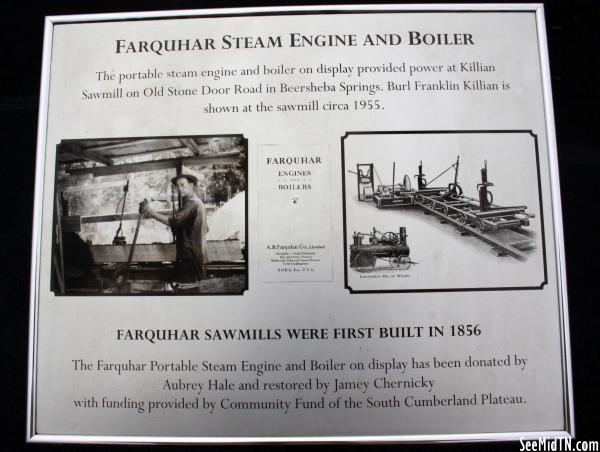 Farquhar Steam Engine sign