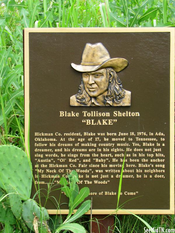 Blake Shelton plaque
