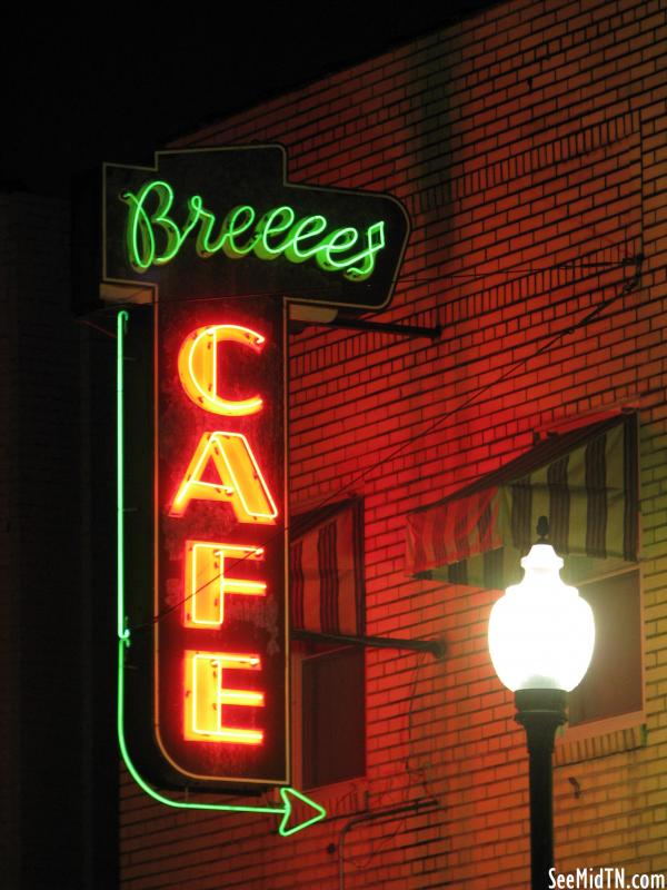 Breeces Cafe at Night