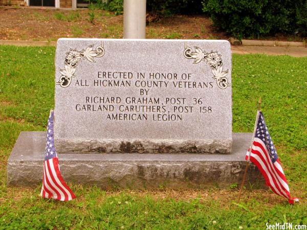 Hickman County Veterans marker