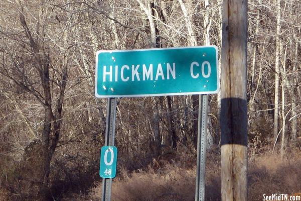 Hickman Co sign along Highway 48