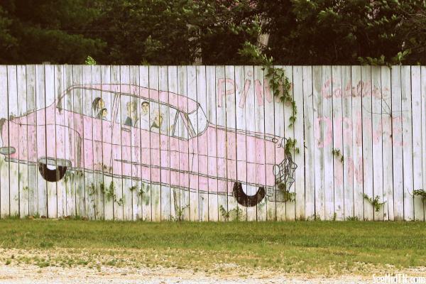 Pink Cadillac Drive-In sign