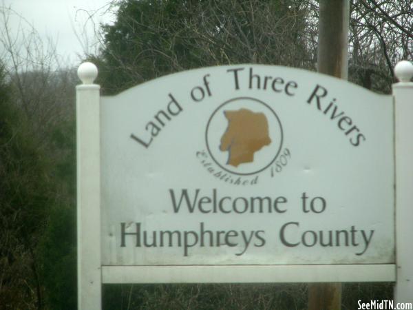 Welcome to Humphreys County sign