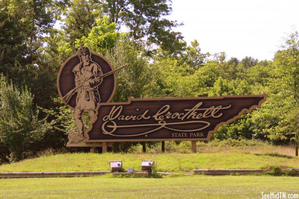 David Crockett State Park entrance sign
