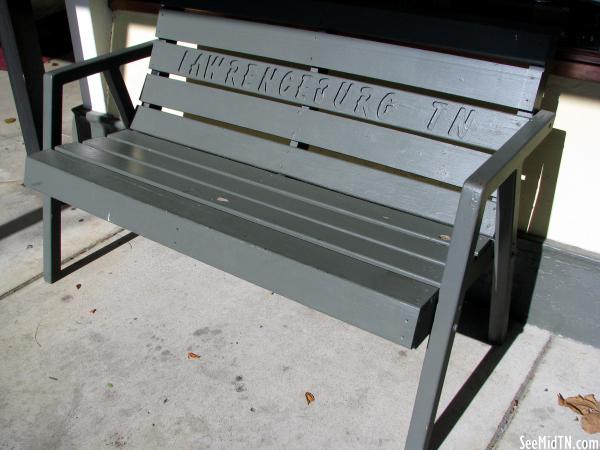 Lawrenceburg Bench on the town square