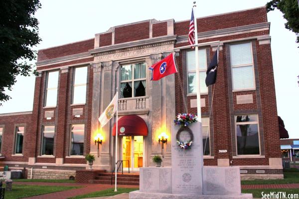 Macon County Courthouse at Dusk - Lafayette, TN