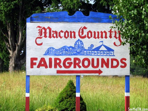 Macon County Fairgrounds sign