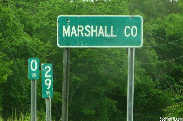 Marshall County sign