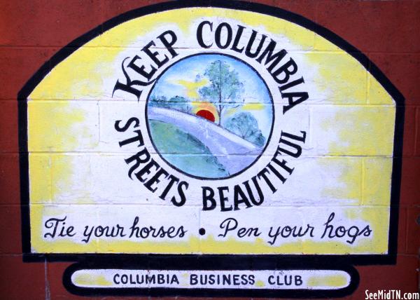 Columbia, TN Mural: Keep Columbia Streets Beautiful