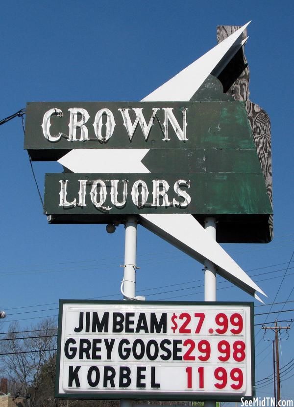 Crown Liquors sign