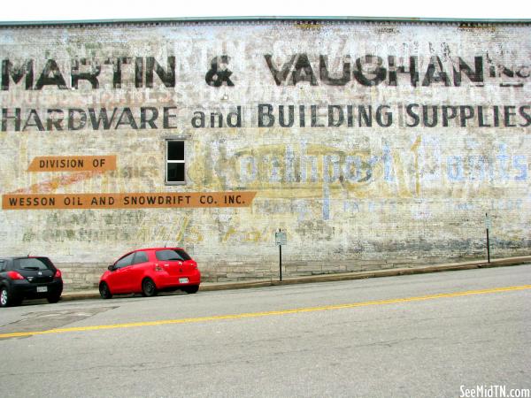 Martin & Vaughan's faded sign