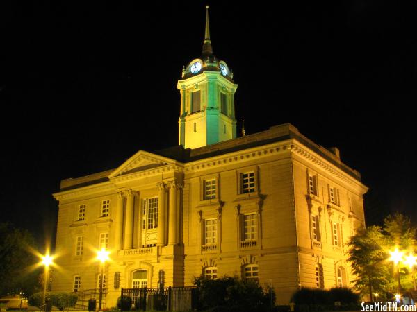Maury County Courthouse at night