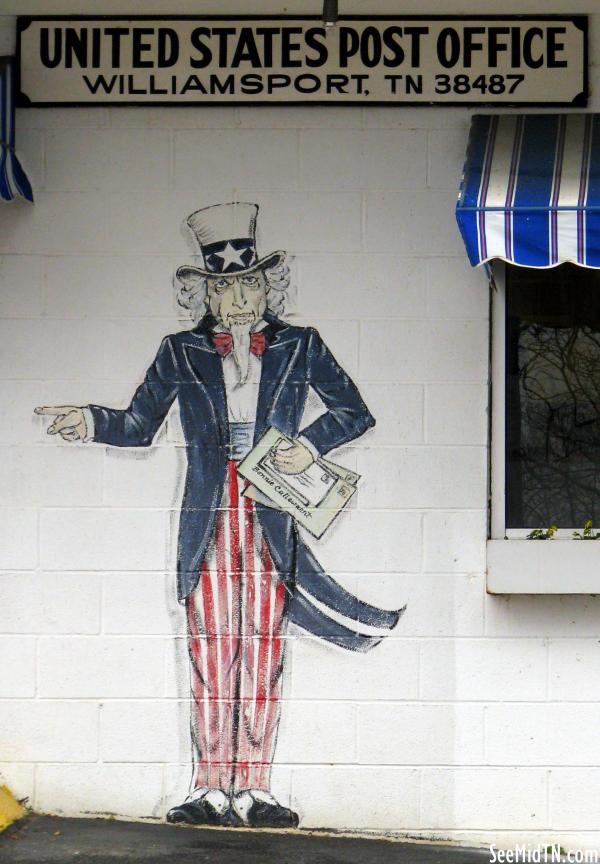 Williamsport, TN Post Office Artwork 2: Uncle Sam