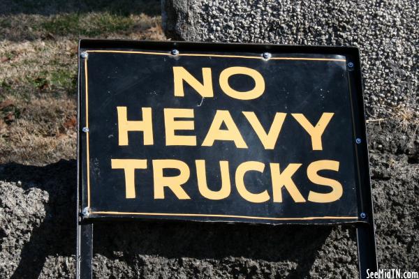 No Heavy Trucks sign