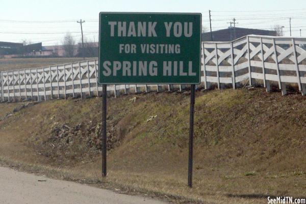 Spring Hill, Thank You for Visiting