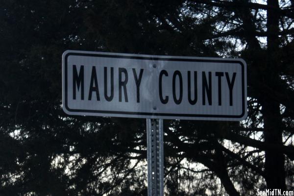 Maury County sign