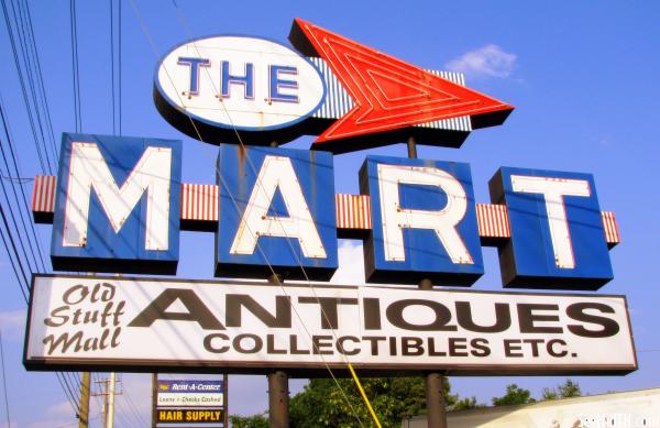 The MART neon sign