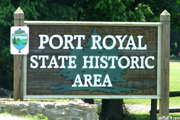 Port Royal State Historic Area sign