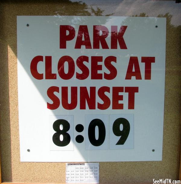 Dunbar Cave: Park Closes at Sunset