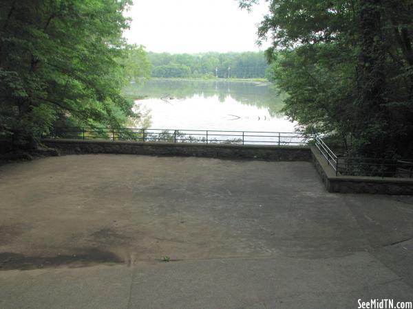 Dunbar Cave: View of Swan Lake from above concession stand