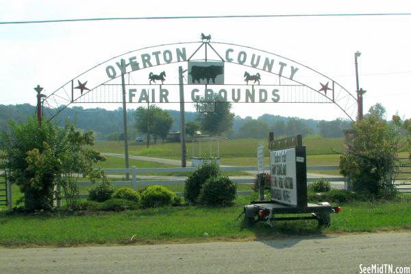 Overton County Fairgrounds Arch sign