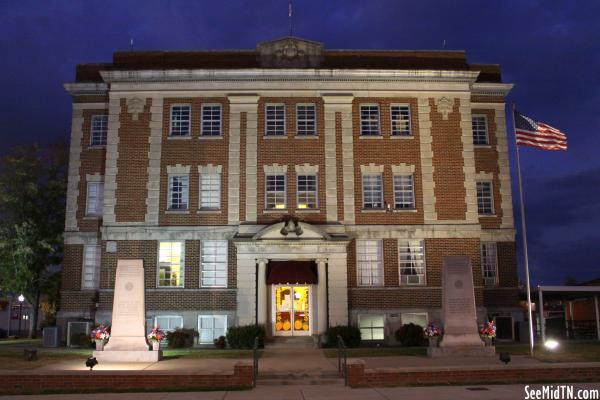 Perry Co. Courthouse at Night - Linden, TN