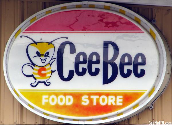 Vintage Cee Bee food store sign
